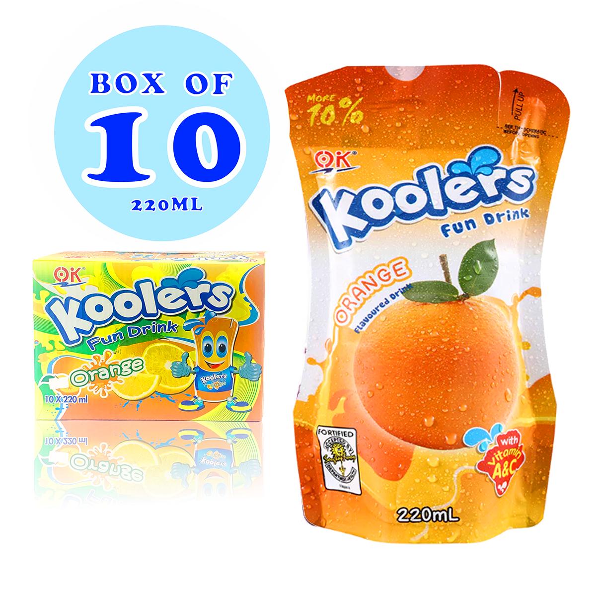 10PCS OK 220ML KOOLERS Fun Drink ORANGE FLAVOR GRAPE FLAVOR APPLE FLAVOR Natural Beverage