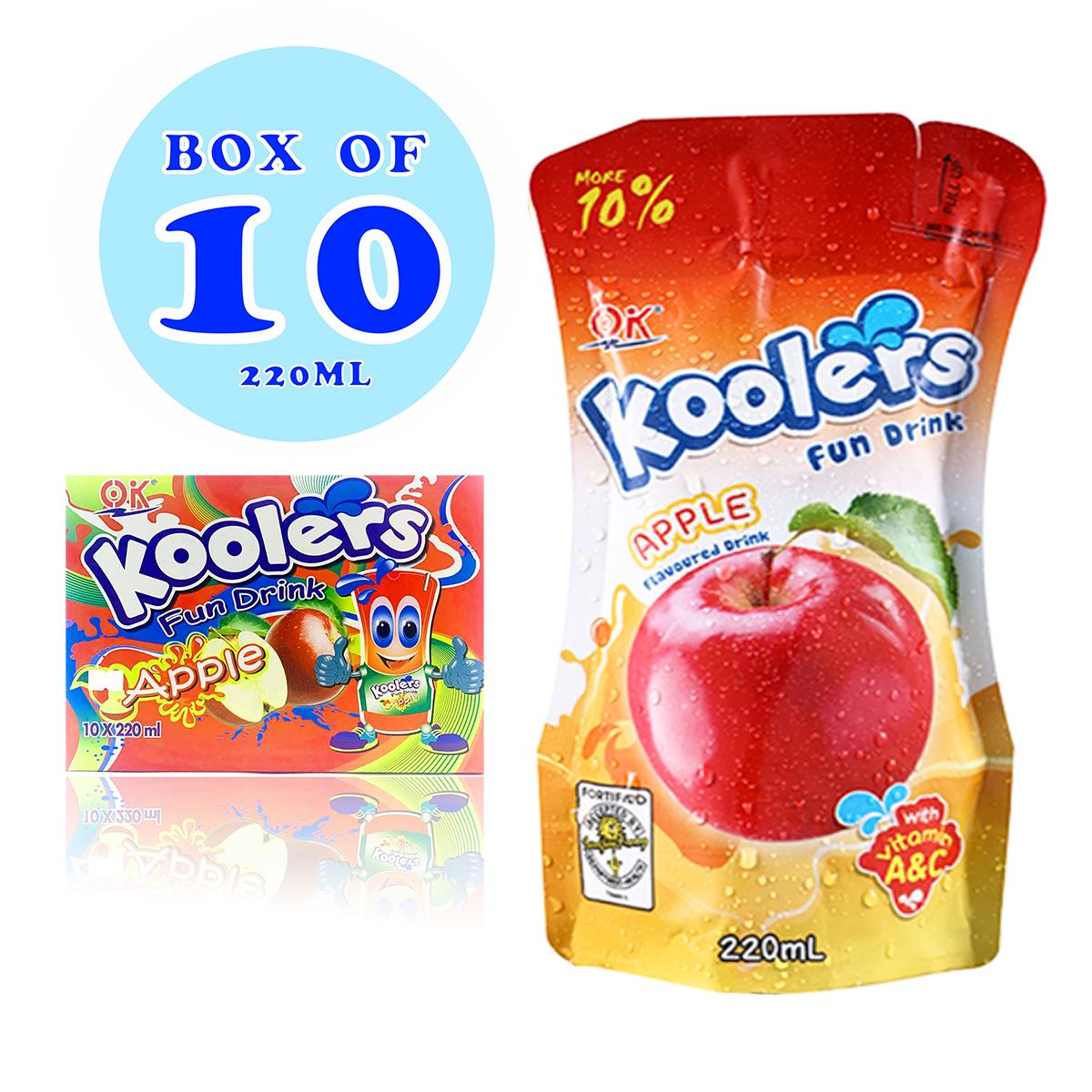 10PCS OK 220ML KOOLERS Fun Drink ORANGE FLAVOR GRAPE FLAVOR APPLE FLAVOR Natural Beverage