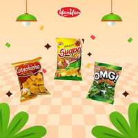 Thumbnail for OK KORNCHICHA Spicy Vinegar Chips Crisps Corn Snacks 30g Crunchy Crispy