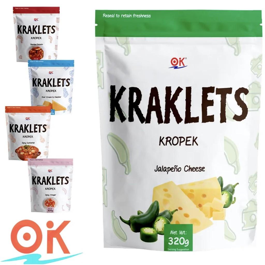 [OK Snacks][3 in 1 set]Kraklets Kropek 320g+Yum Shots Tomato 60g Crispy Cheese