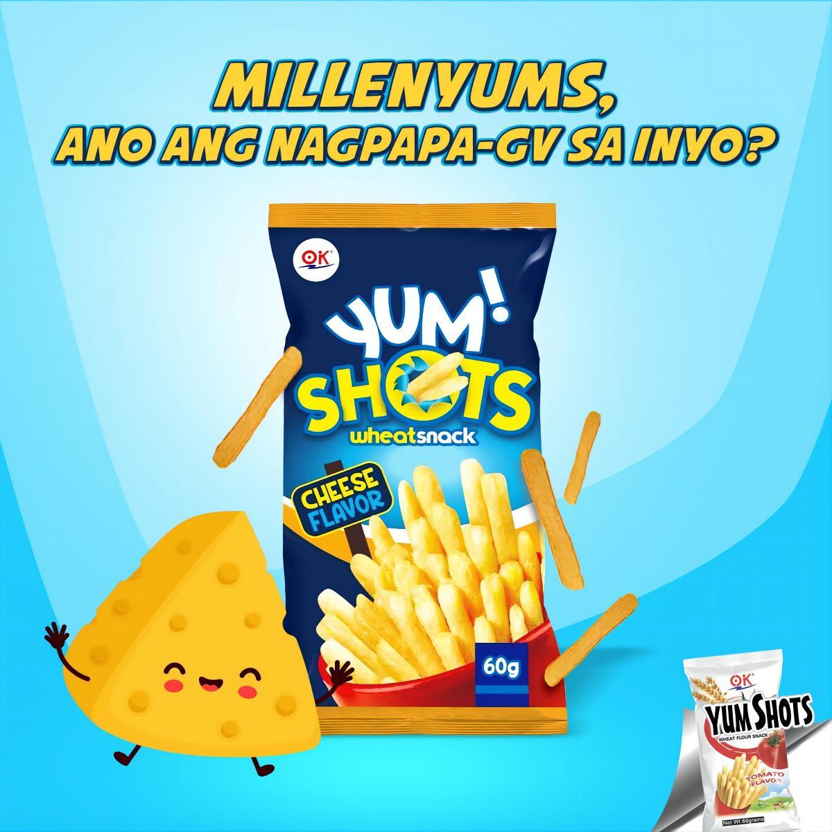 OK Yum Shots Cheese Flavor Snack 60g