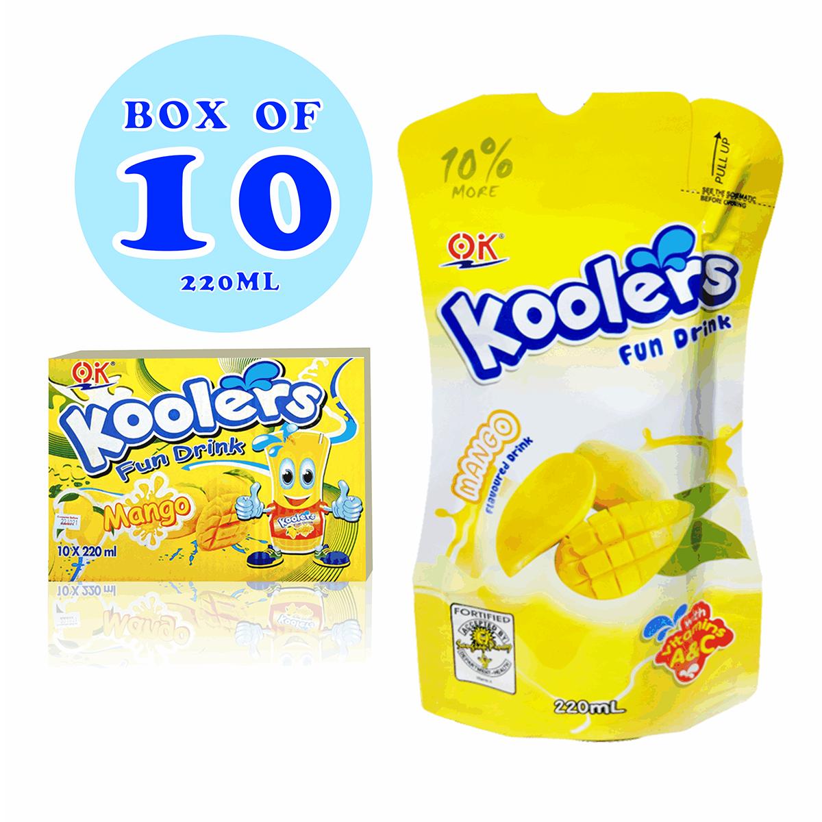 10PCS OK 220ML KOOLERS Fun Drink ORANGE FLAVOR GRAPE FLAVOR APPLE FLAVOR Natural Beverage