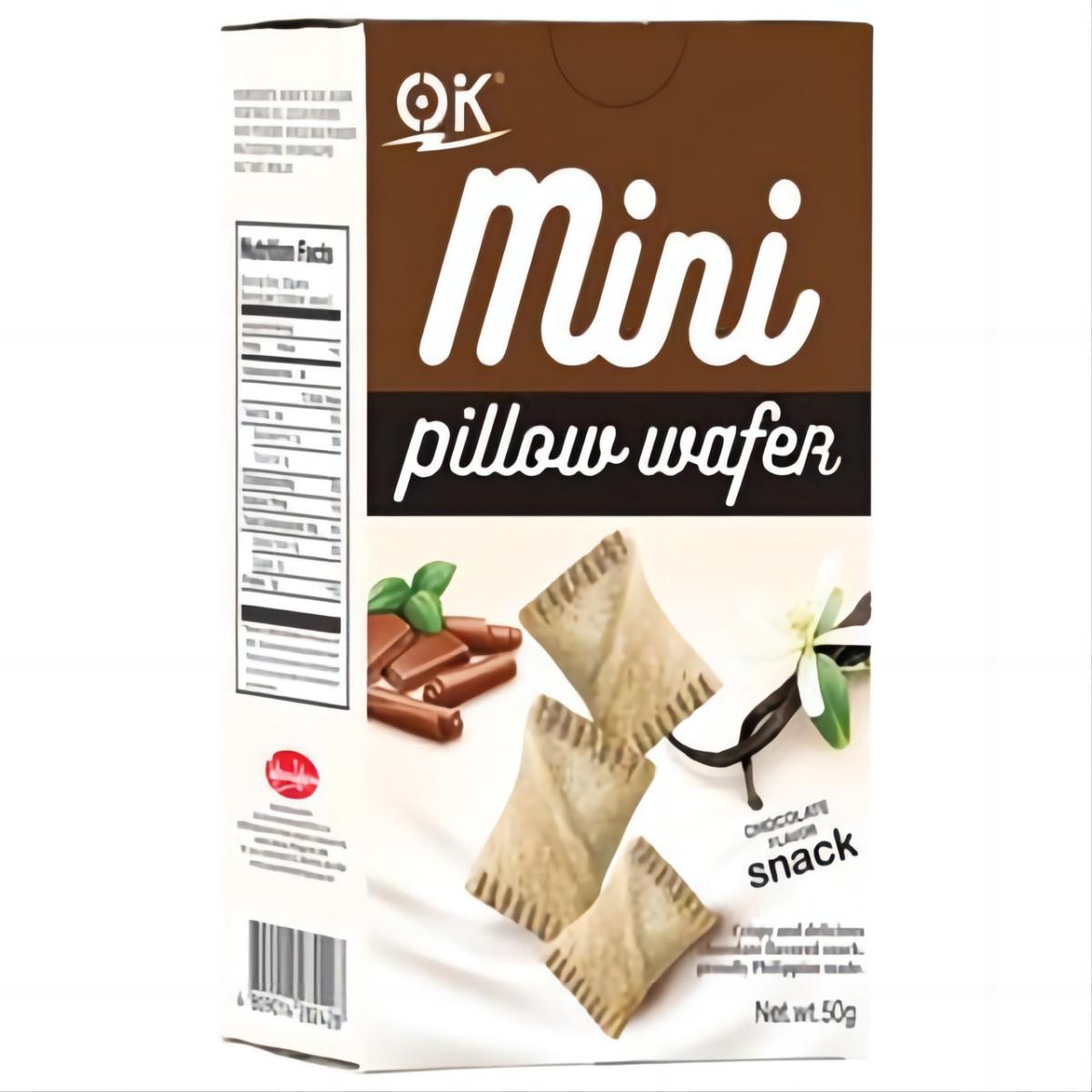 OK MINI PILLOW WAFER 50G chocolate flavor peanut flavor cheese flavor Snack