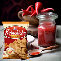 Thumbnail for OK KORNCHICHA Spicy Vinegar Chips Crisps Corn Snacks 30g Crunchy Crispy