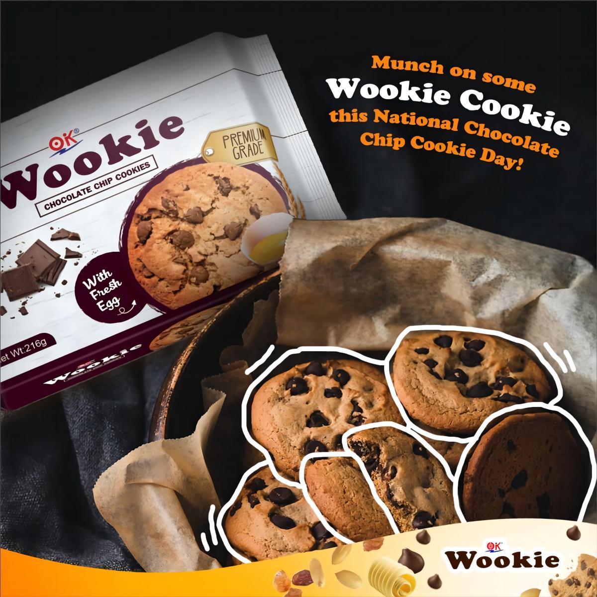 OK Wookie Choco 180 grams Overload Cookies Snack Biscuits