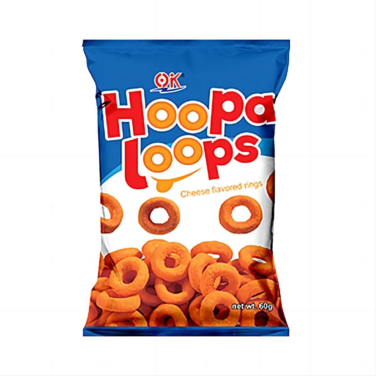 OK Hoopa Loops Cheese Flavor Chips Snaks 60g Crispy Crunchy Crispy Snack