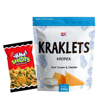 Thumbnail for [OK Snacks][2 in 1 set]Kraklets Kropek 320g+Yum Shots Mix Snack 70g