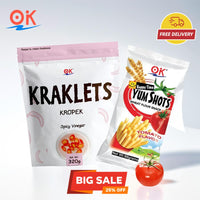 Thumbnail for [OK Snacks][2 in 1 set]Kraklets Kropek 320g+Yum Shots Tomato 60g Crispy  Cheese