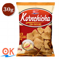 Thumbnail for OK KORNCHICHA Spicy Vinegar Chips Crisps Corn Snacks 30g Crunchy Crispy