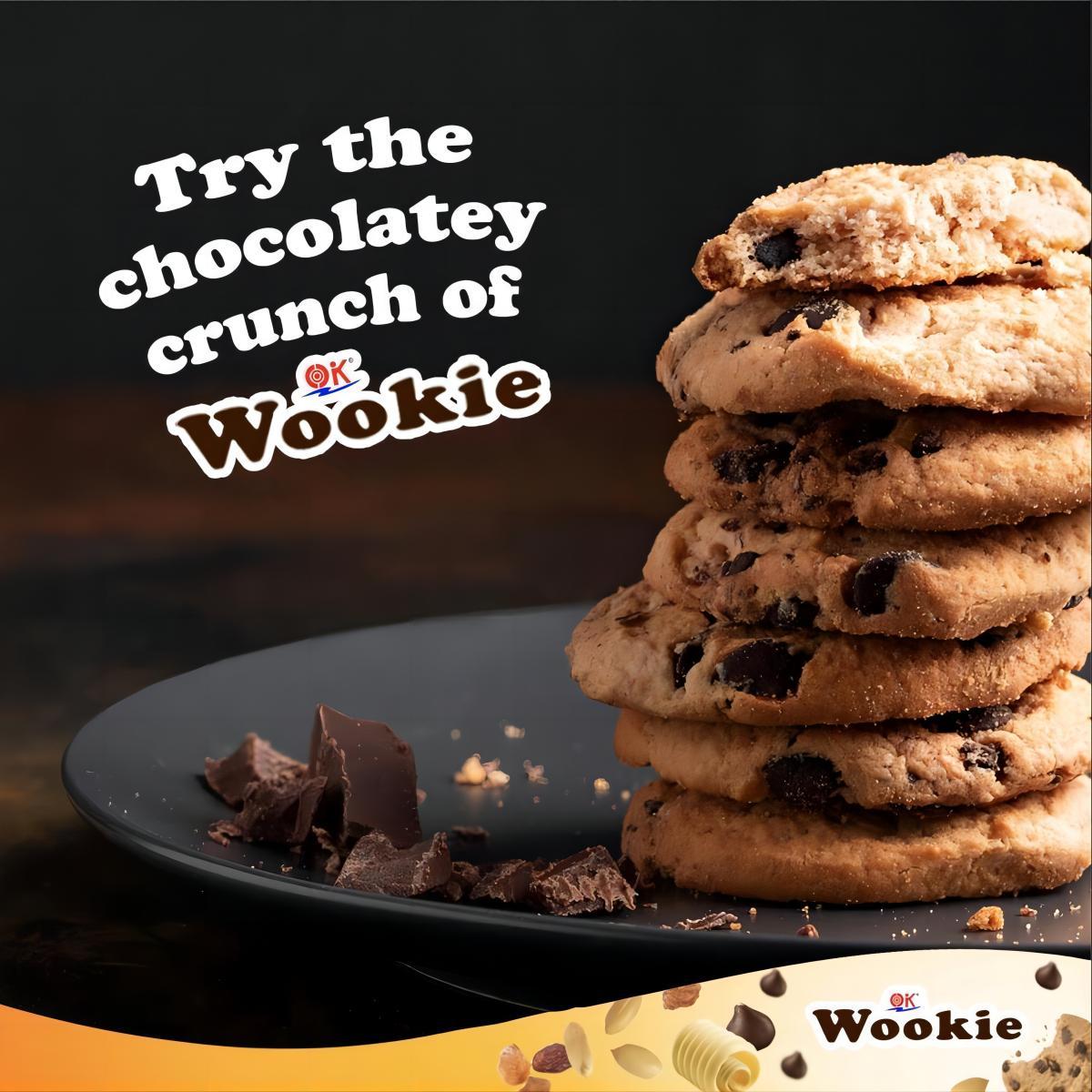 OK Wookie Choco 180 grams Overload Cookies Snack Biscuits