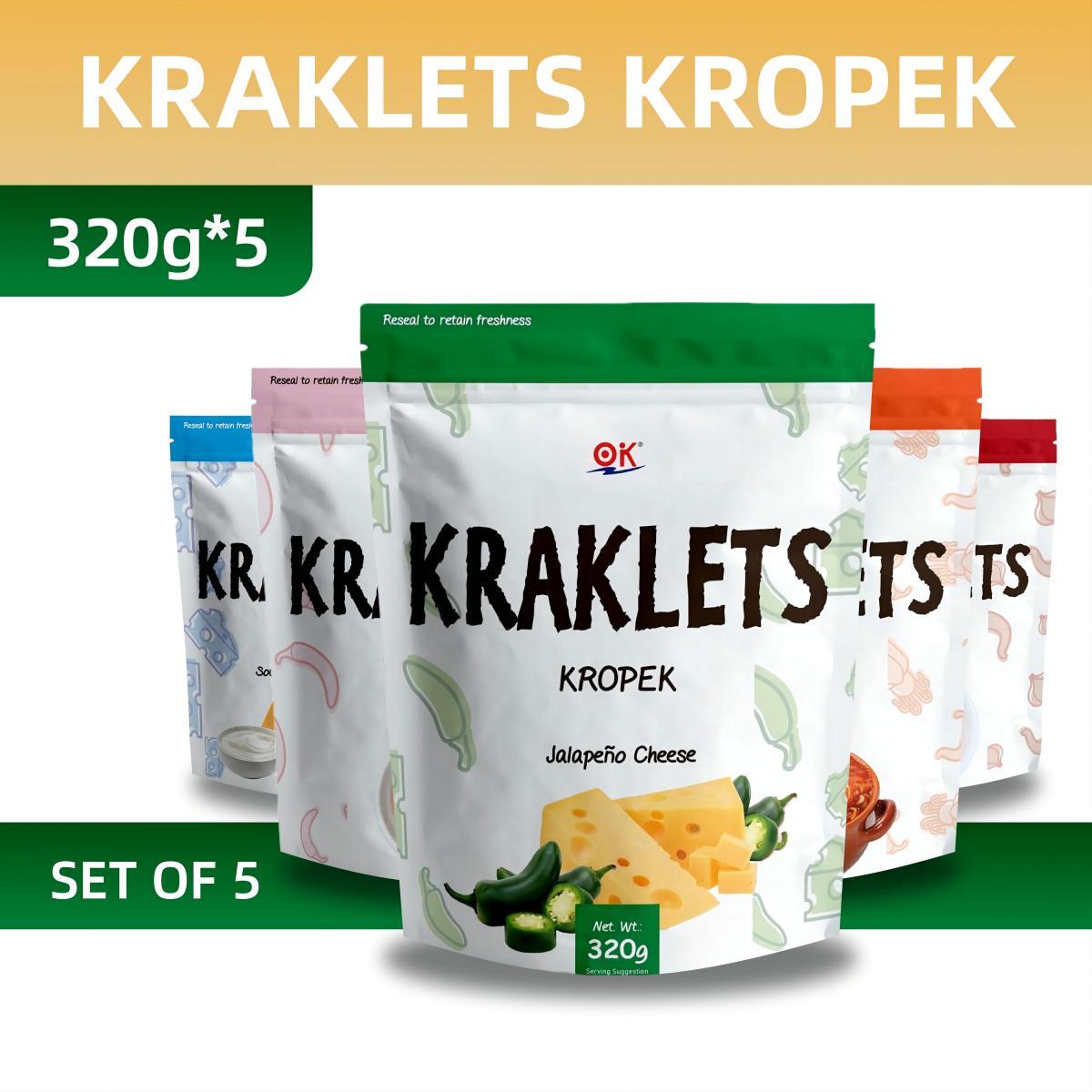 OK Kraklets Kropek 320g Flavour set of 5