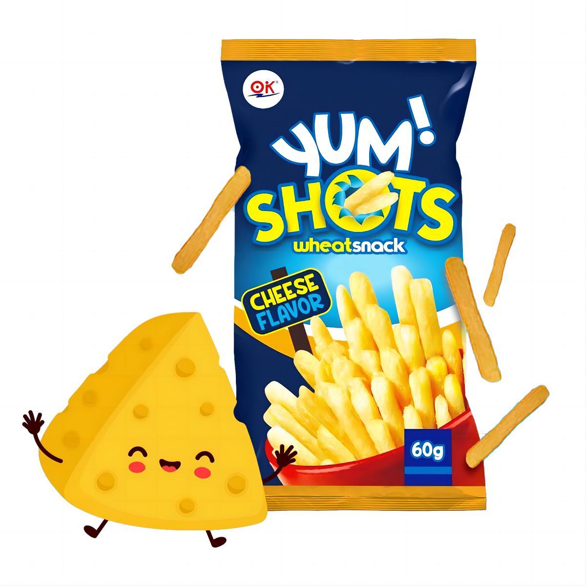 OK Yum Shots Cheese Flavor Snack 60g