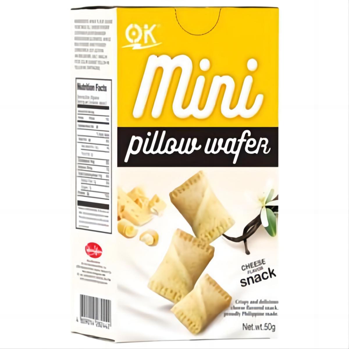 OK MINI PILLOW WAFER 50G chocolate flavor peanut flavor cheese flavor Snack