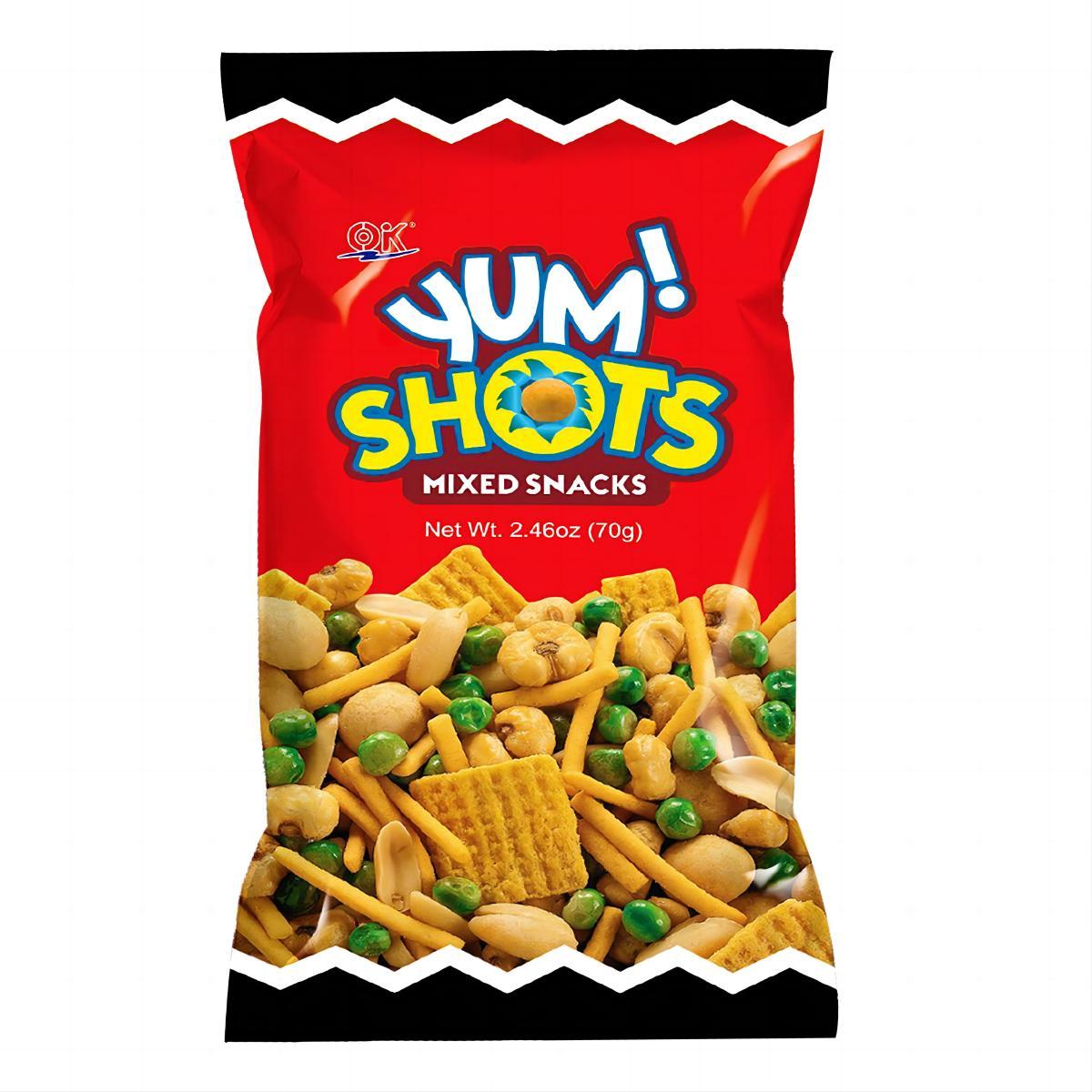 OK Yum Shots Mix Snack 70g Snaks Chips Crispy Crunchy