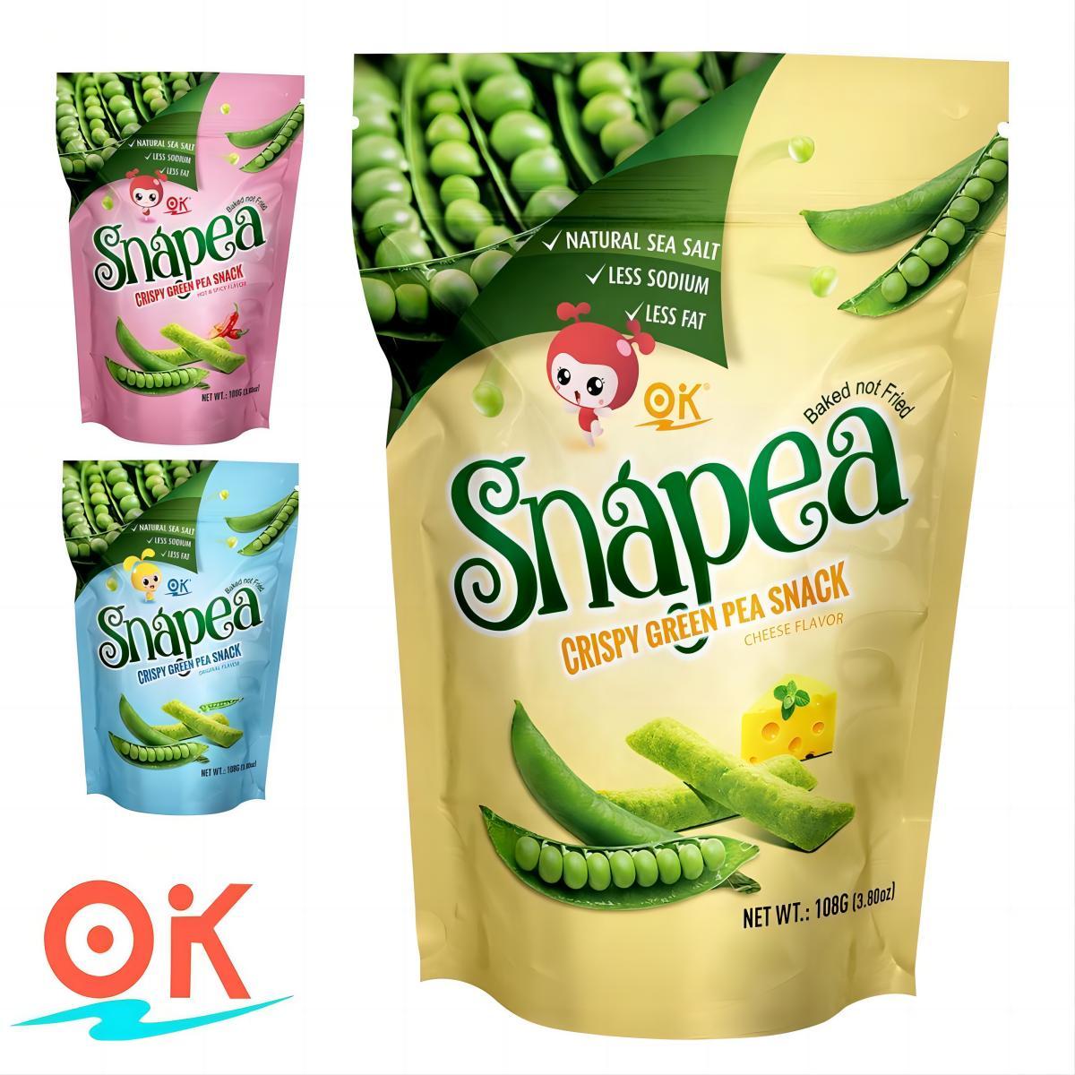 3 Packcs OK Snapea Popcorn Crisps 3 flavors mixed