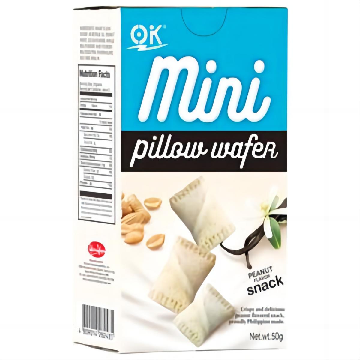 OK MINI PILLOW WAFER 50G chocolate flavor peanut flavor cheese flavor Snack