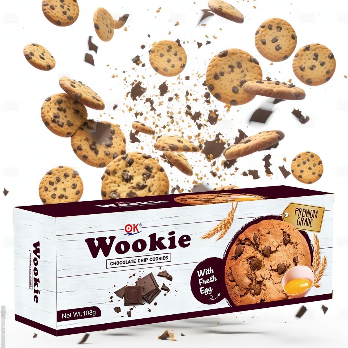 OK Wookie Premium Grade Cookies 108g (Nuts, Chocolate, Fruit)