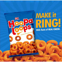 Thumbnail for OK Hoopa Loops Cheese Flavor Chips Snaks 60g Crispy Crunchy Crispy Snack