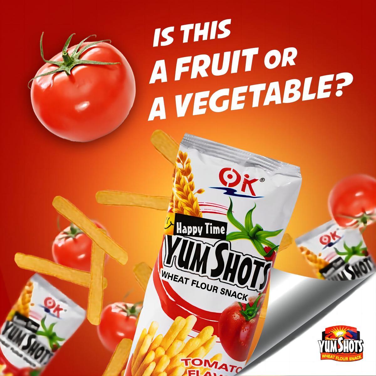 Yum Shots Tomato Flavor Snack 60gram Crispy Crunchy