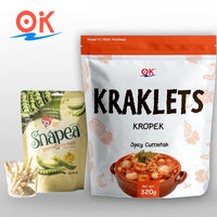 Thumbnail for [OK Snacks][2 in 1 set]Kraklets Kropek 320g+Snapea Popcorn Crisps 108g