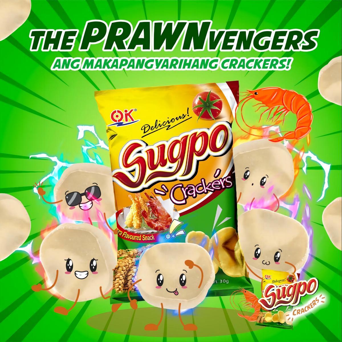 OK Sugpo Prawn Crackers Tempura Flavor Snack Crispy Crunchy Bite