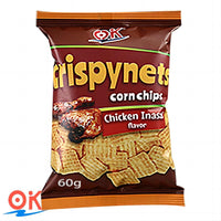 Thumbnail for OK CRISPYNETS CHICKEN INASAL Corn Chips 60G 3PCS