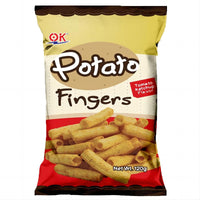 Thumbnail for OK Potato Fingers -Cheddar Cheese Sour Cream BBQ Tomato Ketchup Flavor 3.52 (100g) Snack Crispy Chip Crunchy