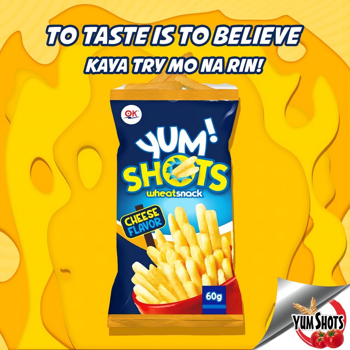 OK Yum Shots Cheese Flavor Snack 60g